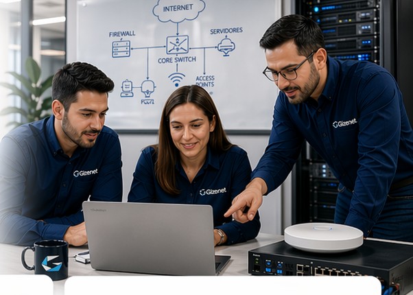 Equipo Gizenet recibiendo un nuevo proyecto