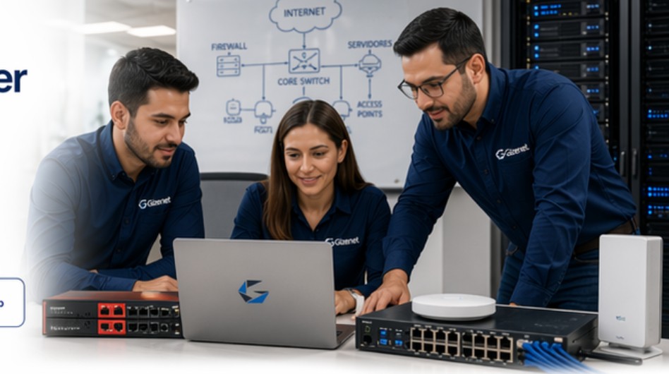 Equipo de Gizenet trabajando en una propuesta de infraestructura