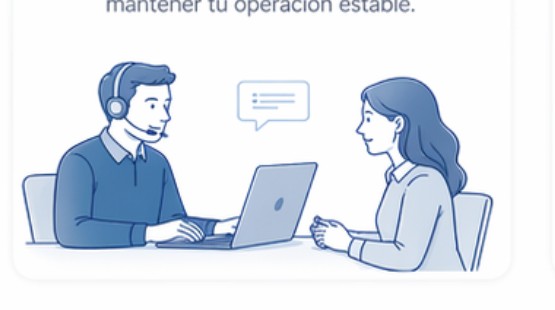 Ilustración de soporte cercano